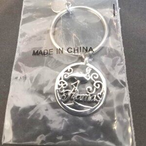 CEI Keychain Bahamas Silver Plated Unisex Signed Small 3 Inch Long